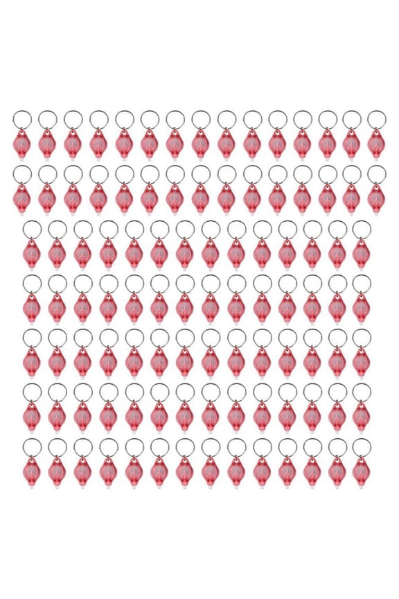 Pack of 100 LED Keychain Flashlight, 395Nm UV Keychain Flashlight, UV Light Flashlight y12512