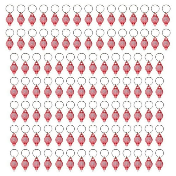Pack of 100 LED Keychain Flashlight, 395Nm UV Keychain Flashlight, UV Light Flashlight y12512