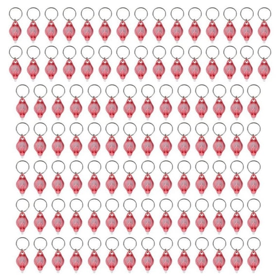 Pack of 100 LED Keychain Flashlight, 395Nm UV Keychain Flashlight, UV Light Flashlight y12512