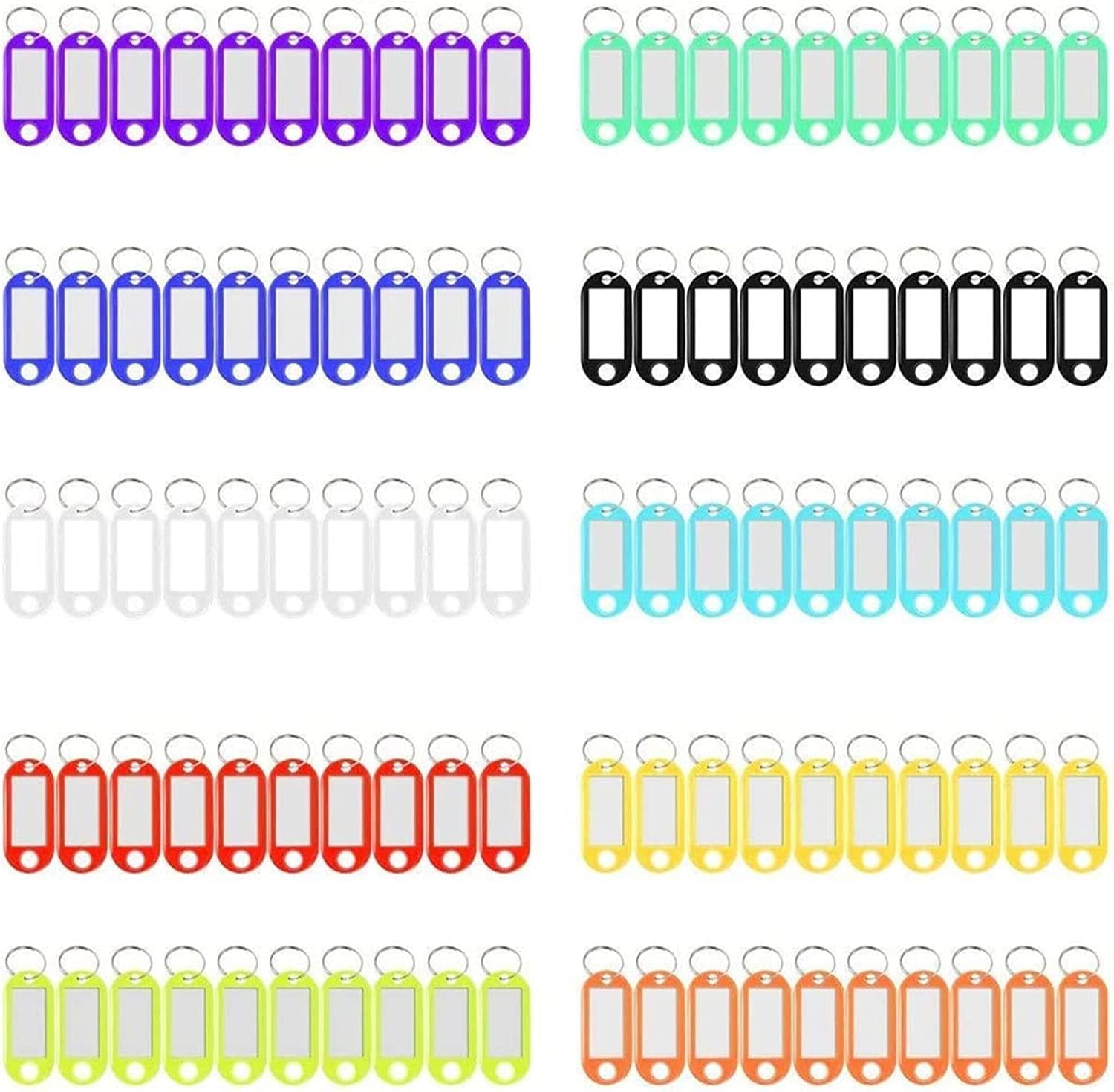 Redamancy Key Tags, Pack Of 30 Key Rings,Key Fobs, Plastic Box With