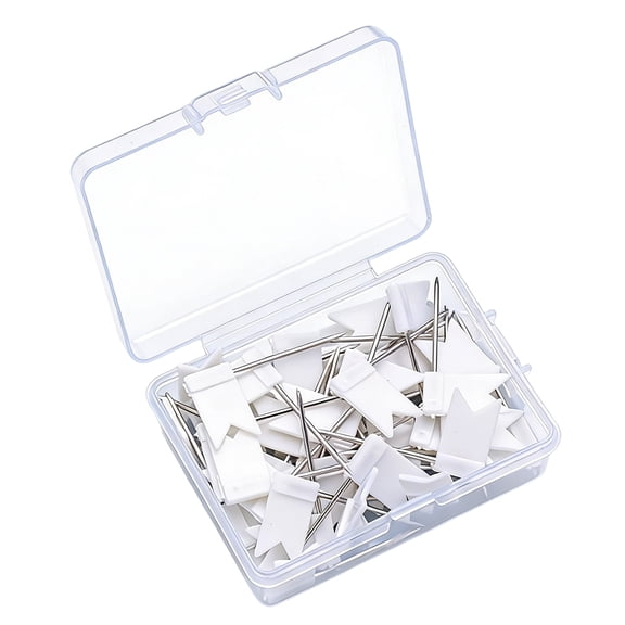 Pack of 100 Multicolor Flag Styles Map Pins Thumbtacks Push Pins Set In Storage Box For Organizing Files And Projects