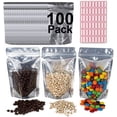 thumbnail image 1 of Pack of 100 Mylar Bags for Food Storage, 7.5mil Thickness, 4"x6", 1 of 5