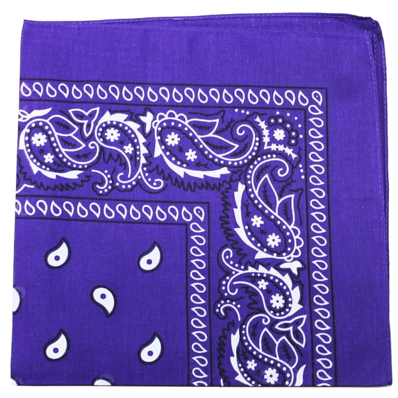 Pack of 100 Paisley Cotton Bandanas Novelty Headwraps - Bulk Wholesale - 22 inches