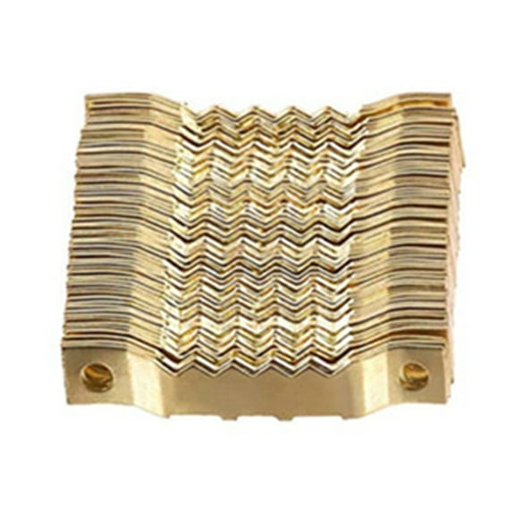 Pack of 100 Picture Hangers Bulk 100pcs Gold Hangers with 200pcs Screws for Picture Frames Painting