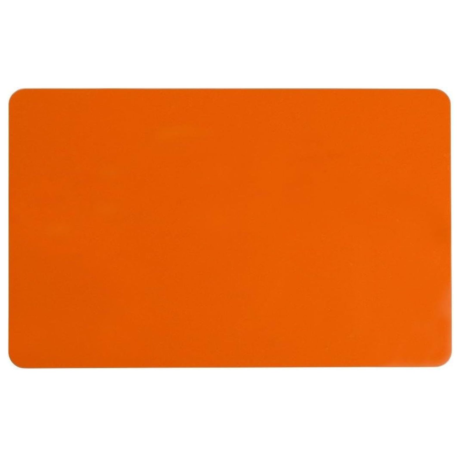 Pack of 100 Premium Graphic Quality Orange PVC Cards CR80 30 Mil