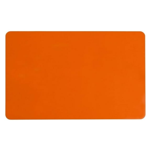 Pack of 100 Premium Graphic Quality Orange PVC Cards CR80 30 Mil Standard Credit Card Size by