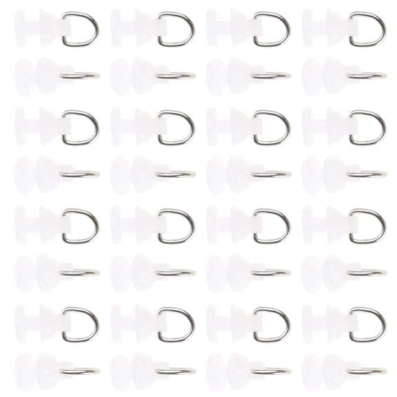 Pack of 100 Quiet Curtain Track Sliders PVC Hooks Quiet Rod Inner Track Slides Rollers Gliders Curtain Track Runner