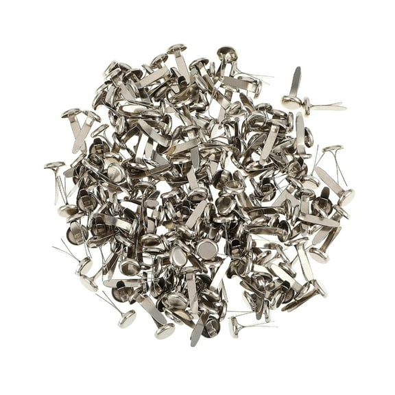 Pack of 100 Round Brads Metal Clips Paper Clasps Split Pins Crafting Essential for Scrapbooking