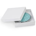 thumbnail image 1 of Pack of 100, Solid 3.5 x 3.5 x 1" White Kraft Recycl Jewelry Boxes w/Eco Fiber, 2 Piece Rigid Setup Boxes, Made in USA, 1 of 1