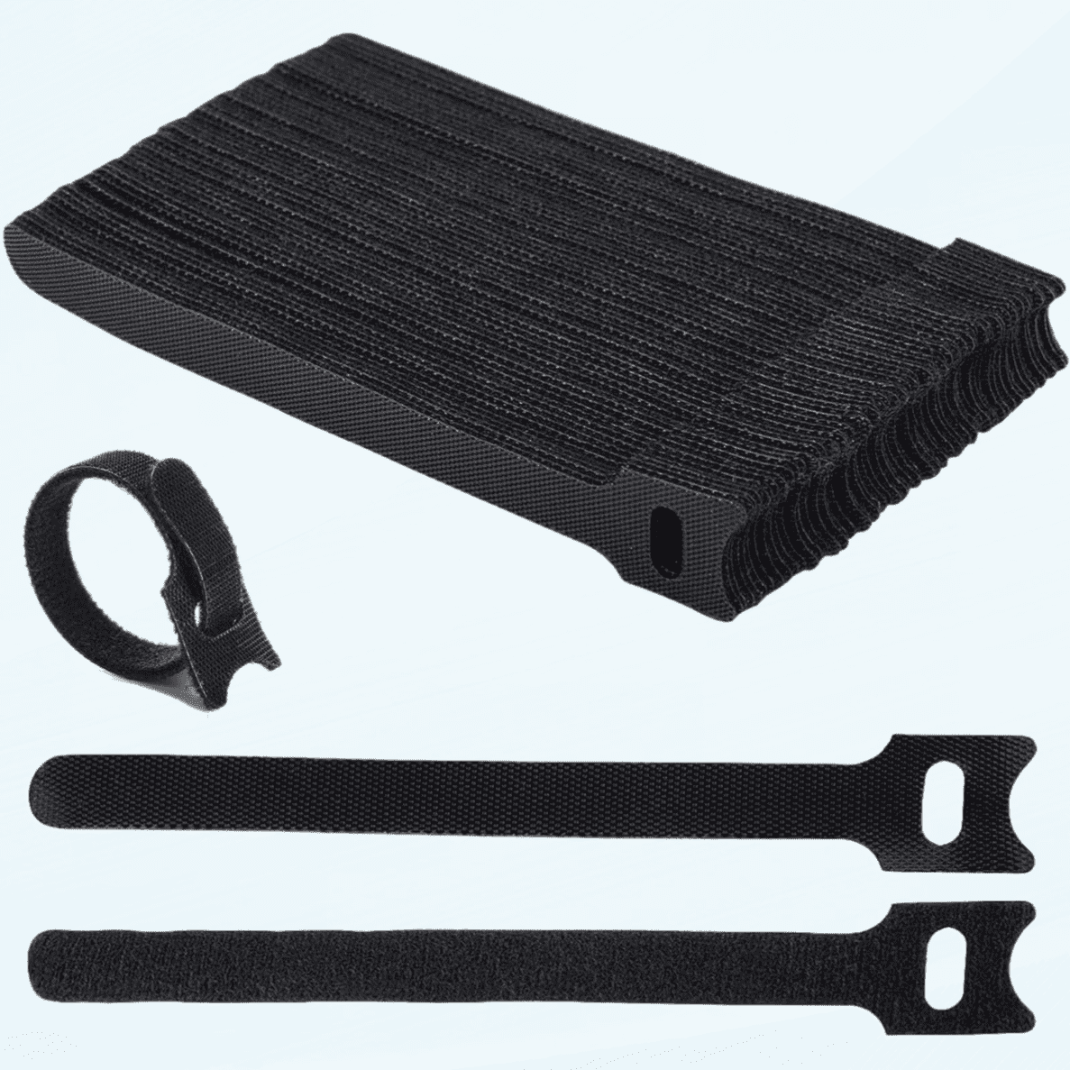 Pack of 100 Velcro Cable Ties, 150 x 12mm, Reusable Velcro Cable Ties ...