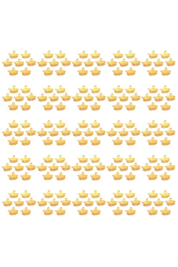 Pack of 100 Vintage Inspired Alloy Charm for Fashion Jewelry Retro Pendant Easy to Assemble in Craft Creation