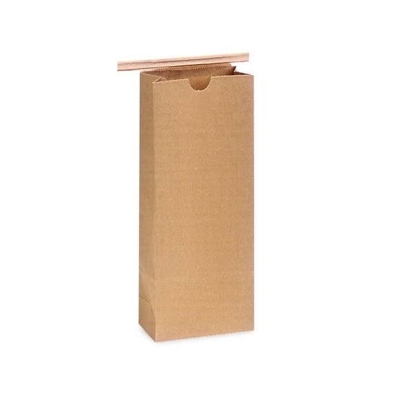 Pack of 1000, Solid 1/2 Lb Kraft Coffee Bags 3-3/8"X2.5"X 7-3/4" For Food Packaging