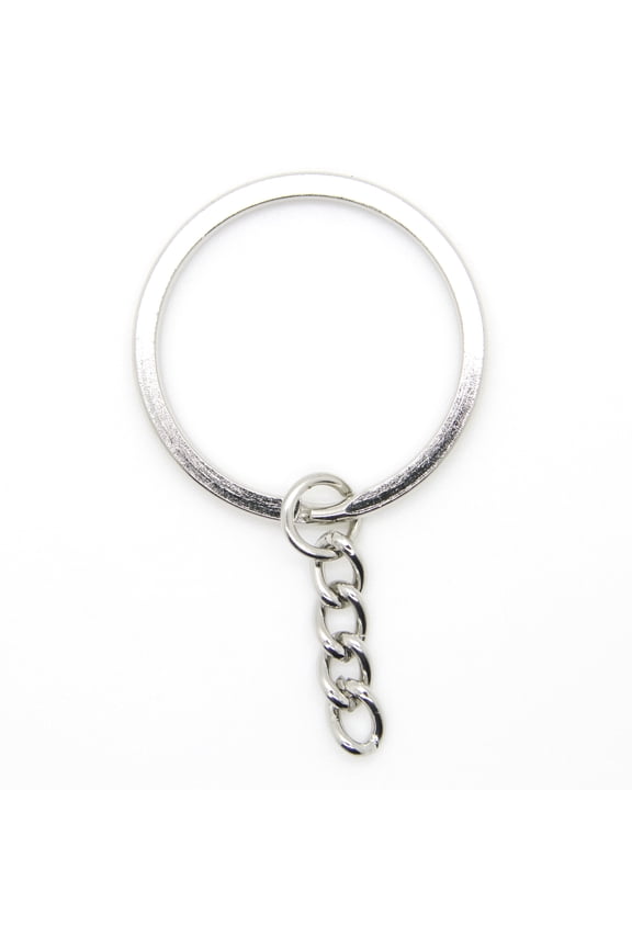 Pack of 1000 pcs - 32mm 1-1/4" Heavy Duty Steel Key Rings Split Rings with Chain Extender