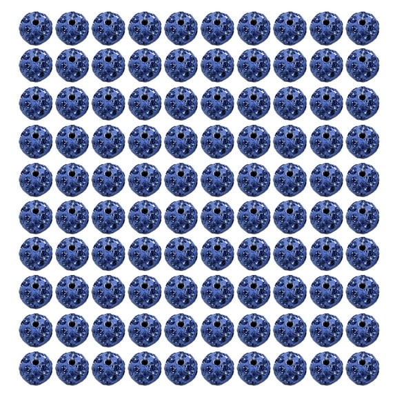 Pack of 10010mm Round Loose Bead Colorful Rhinestones Bead Sparkling Disco Clay Beads Jewelry Crafting Supplies