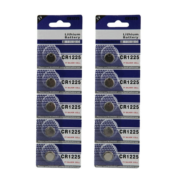 Pack of 10pc/5pc CR1225 Button Cell Batteries CR1225 3V Lithium Battery for Watches, Calculators, Key Fob Electronics