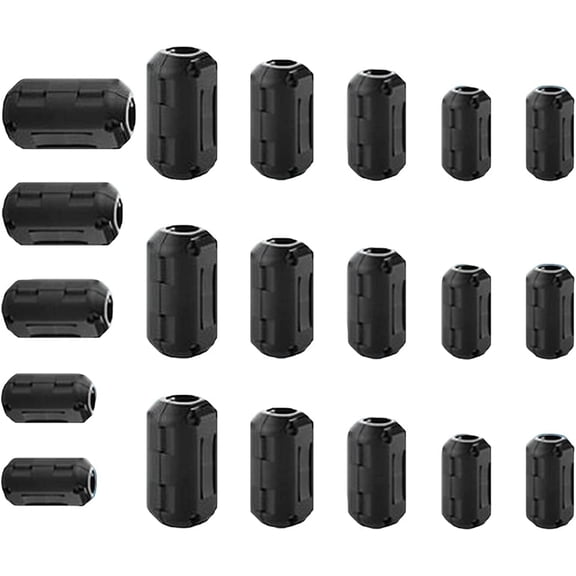 Pack of 10pcs 13MM Diameter Snap on Ferrite Ring Core Bead Choke Ring Cord RFI EMI Noise Suppressor Cable Clip