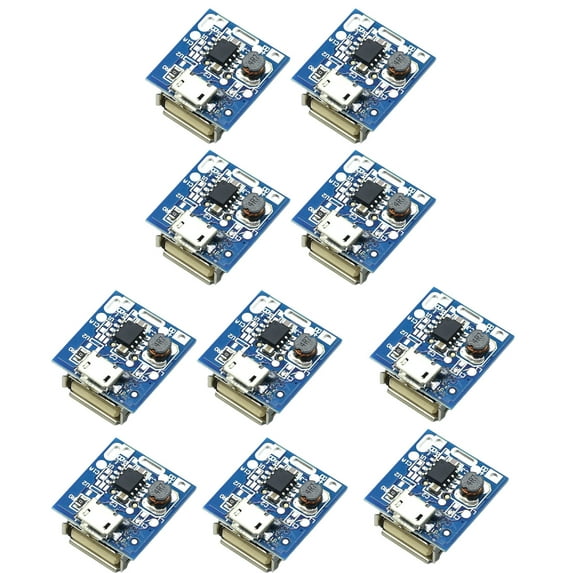 Pack of 10pcs 5V Step Up Board Boosting Power Module For Safe Charging and Discharging