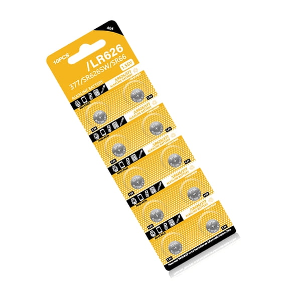 Pack of 10pcs/sheet LR626 Alkaline Button Batteries 1.5V Coin Cell for Watches Calculators and Digital Cameras