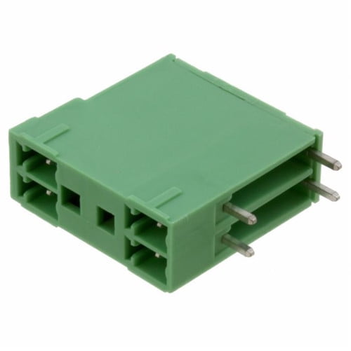 Pack of 11   1843075   Terminal Block Header 4 Position, Male Pins, Shrouded (4 Side) 0.150" (3.81mm) 90?, Right Angle Through Hole : RoHS
