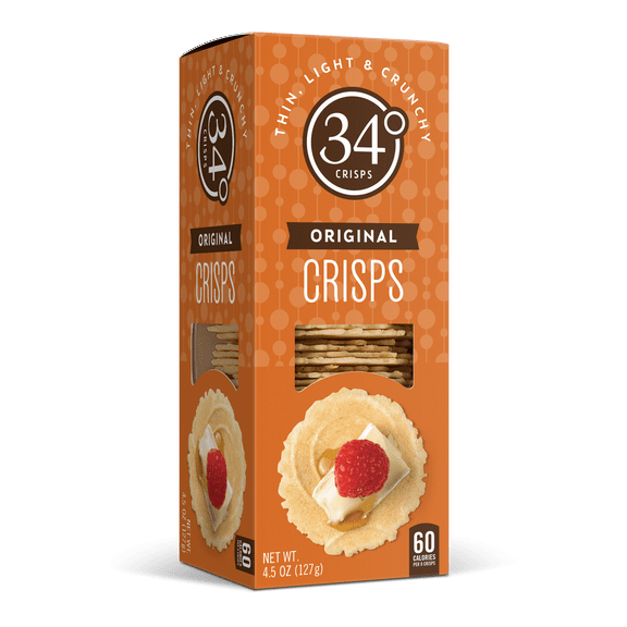 Pack of 12, 34 Degrees Original Crisps, 4.5 oz