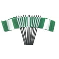 thumbnail image 1 of Pack of 12 4"x6" Nigeria International Polyester Miniature Office Desk & Little Table Flags, 1 Dozen Country 4x6 Small Mini Hand Waving Stick Flags, 1 of 1