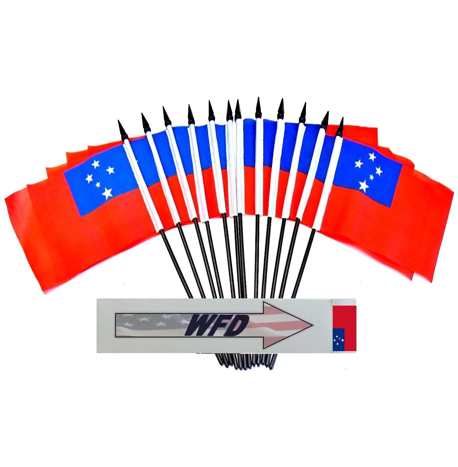 Pack of 12 4"x6" Western Samoa Polyester Miniature Office Desk & Little