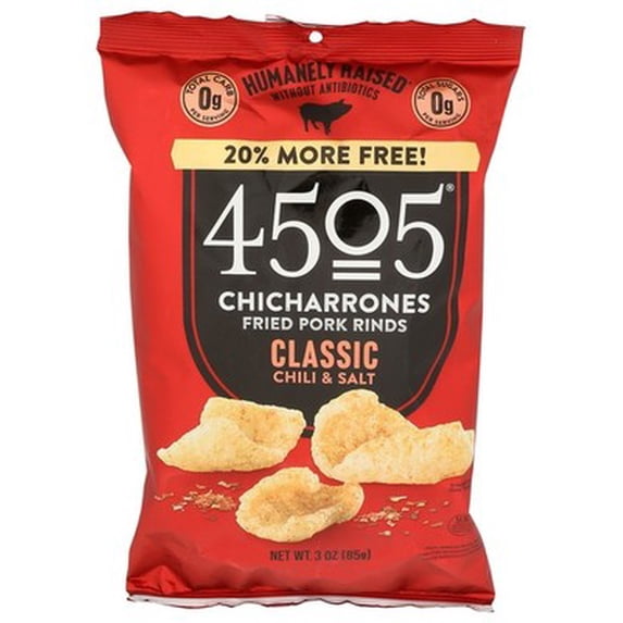 Ghafar Rind (Pack of 12) 4505 Meats Pork Rinds Classic 3 Oz - Walmart.com