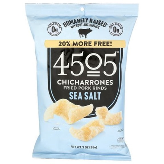 (Pack of 12) 4505 Meats Pork Rinds Sea Salt 3 Oz