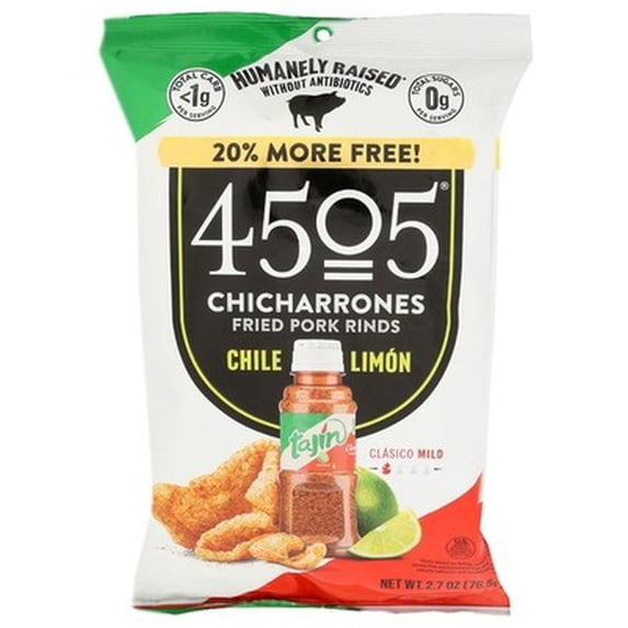 (Pack of 12) 4505 Meats Pork Rinds with Tajín 2.7 Oz