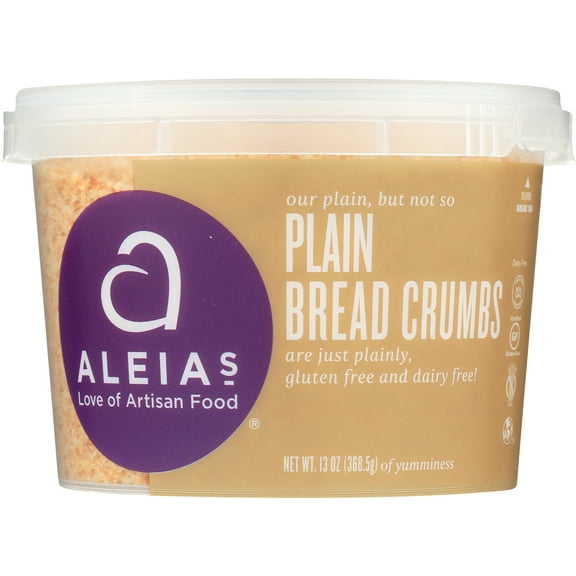 Pack of 12, Aleias Gluten-Free Plain Bread Crumbs, 13 oz