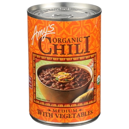(Pack of 12) Amy's Kitchen Organic Canned Chili with Vegetables Prepared Soup 14.7 oz