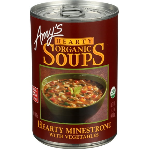 (Pack of 12) Amy's Soup Minestrone Vegetables 14.1 oz
