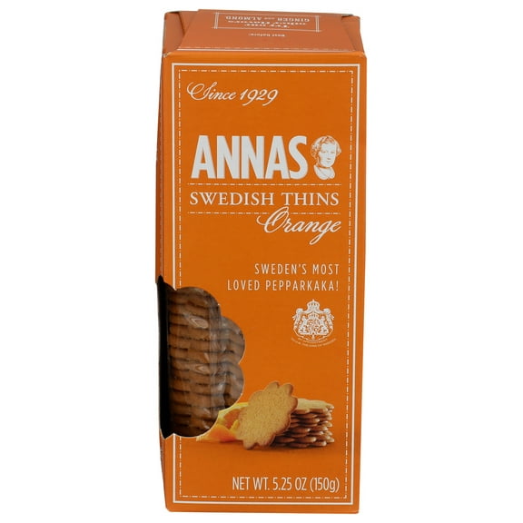 (Pack of 12) Annas Cookies Thin Orange 5.25 Oz