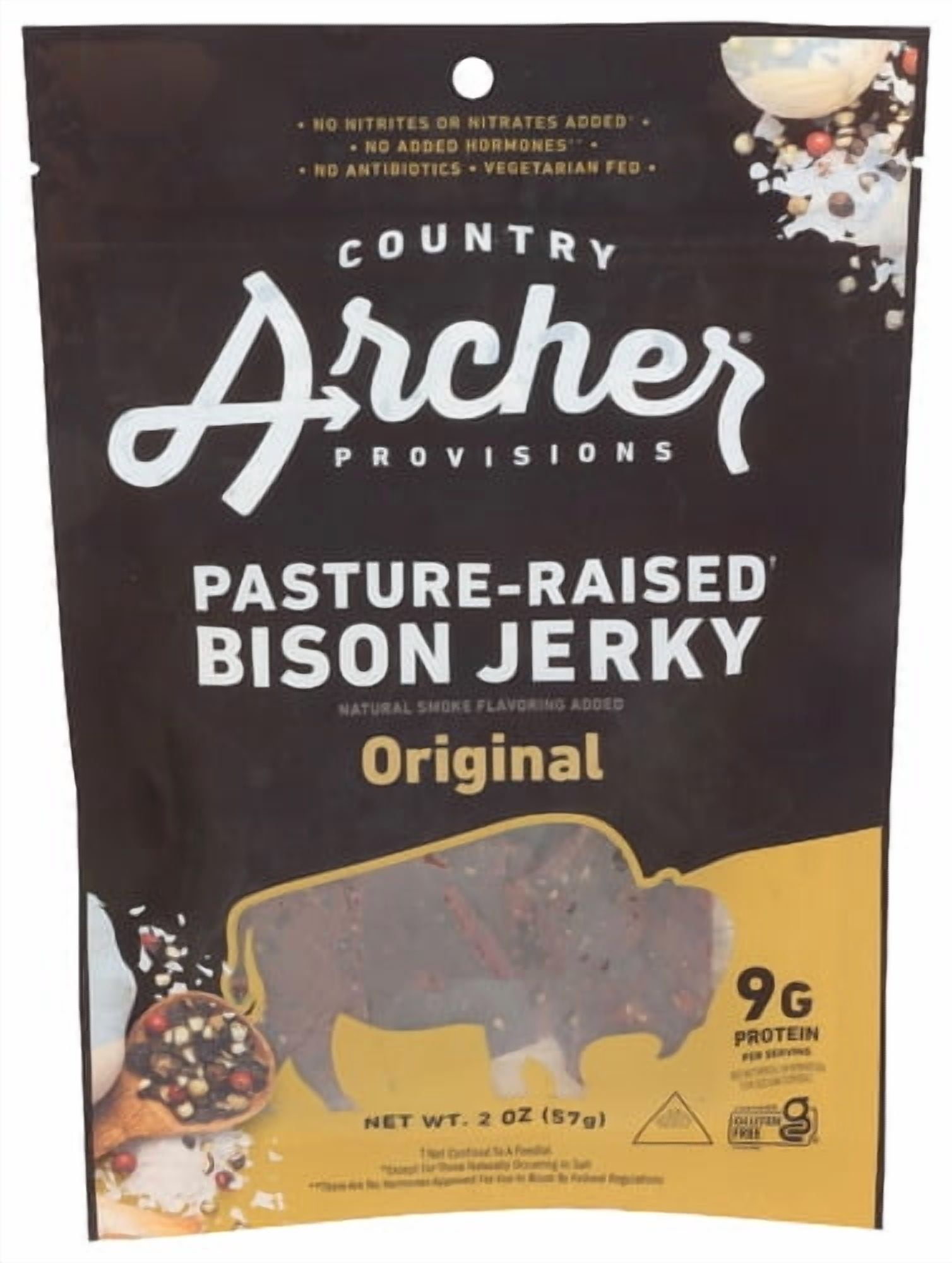 Pack of 12 Archer Jerky Bison Original 2 oz