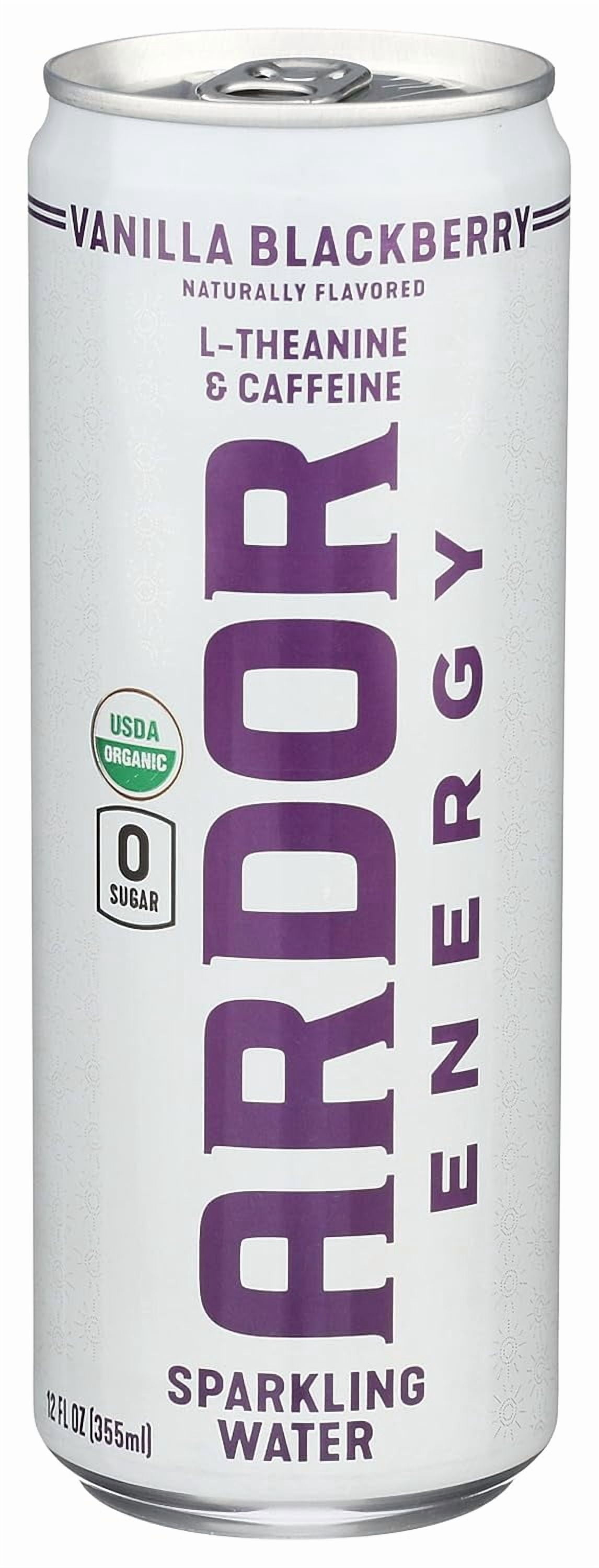 Pack of 12, Ardor Organic Inc Organic Vanilla Blackberry Energy Sparkling Water, 12 fl oz