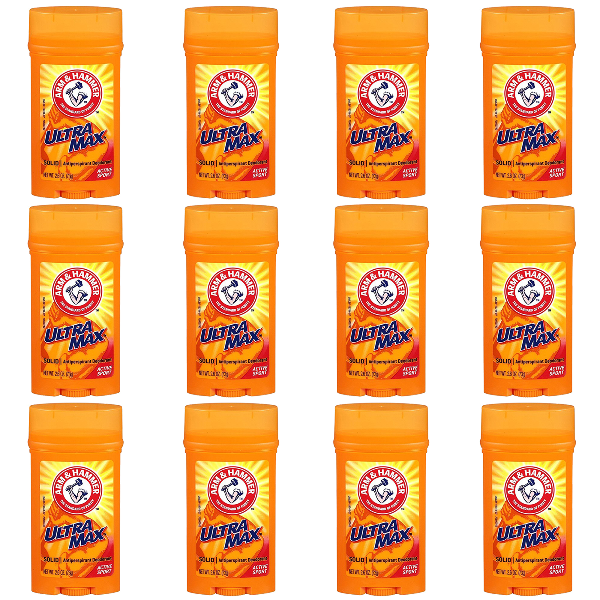 Pack of (12) Arm And Hammer Ultramax Antiperspirant Deodorant