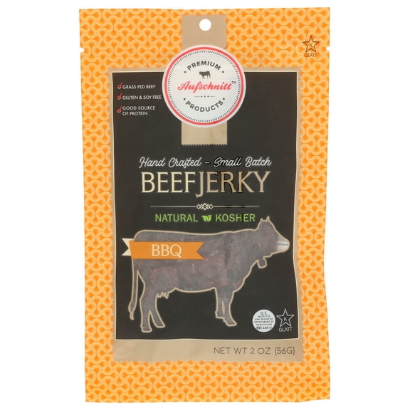 Pack of 12, Aufschnitt BBQ Beef Jerky, 2 oz