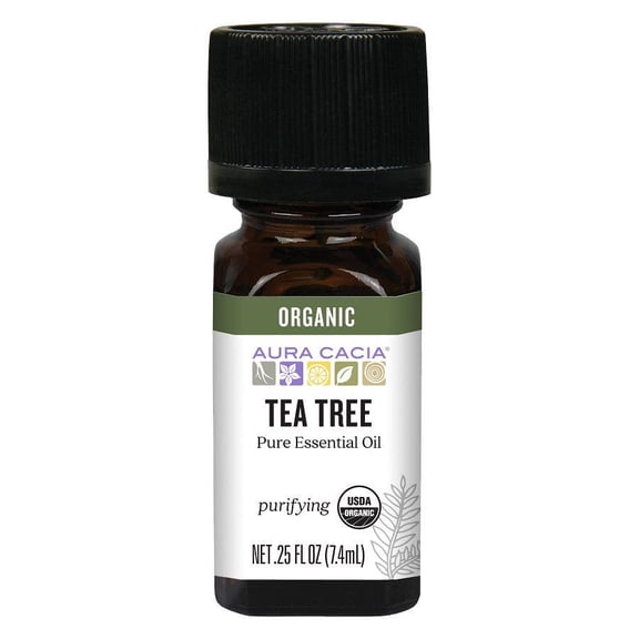 (Pack of 12) Aura Cacia Organic Tea Tree Essential Oil 0.25 Oz