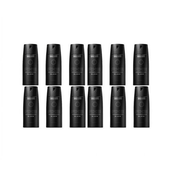 Pack of (12) Axe Black Deodorant Body Spray, 150ml