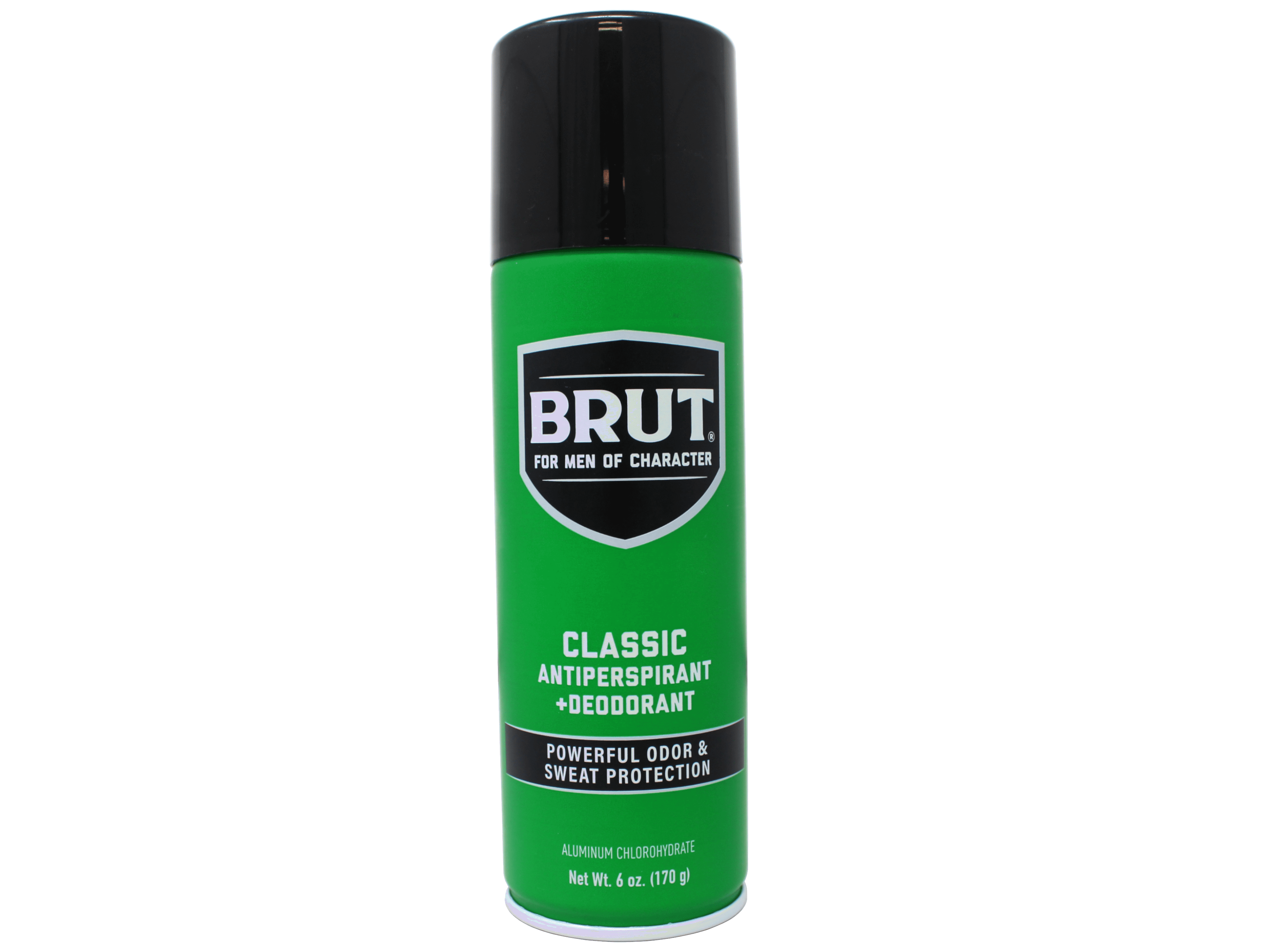 BRUT Classic Antiperspirant & Deodorant, Powerful Odor & Sweat Protection, 6 OZ (170g) - 12 Pack