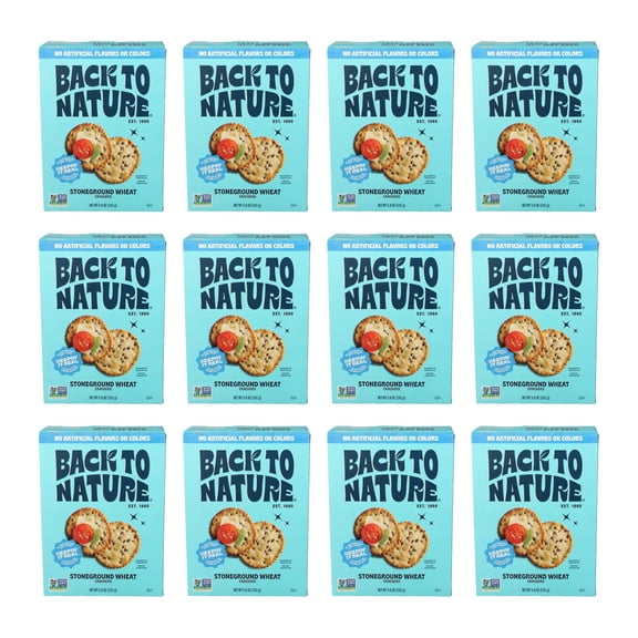 (Pack of 12) Back To Nature Crackers Stoneground Wheat 5 Oz