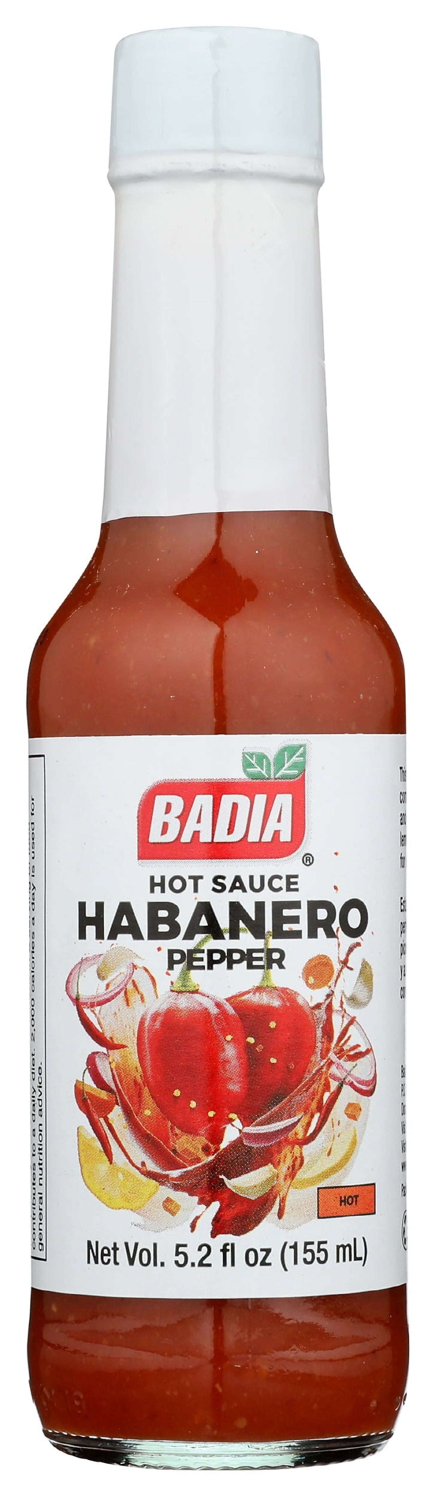 Pack of 12, Badia Habanero Hot Sauce, 5.2 oz