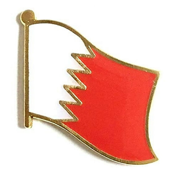 Pack of 12 Bahrain International Single Flag Lapel Pins, Enamel Tie & Hat Pin Badges
