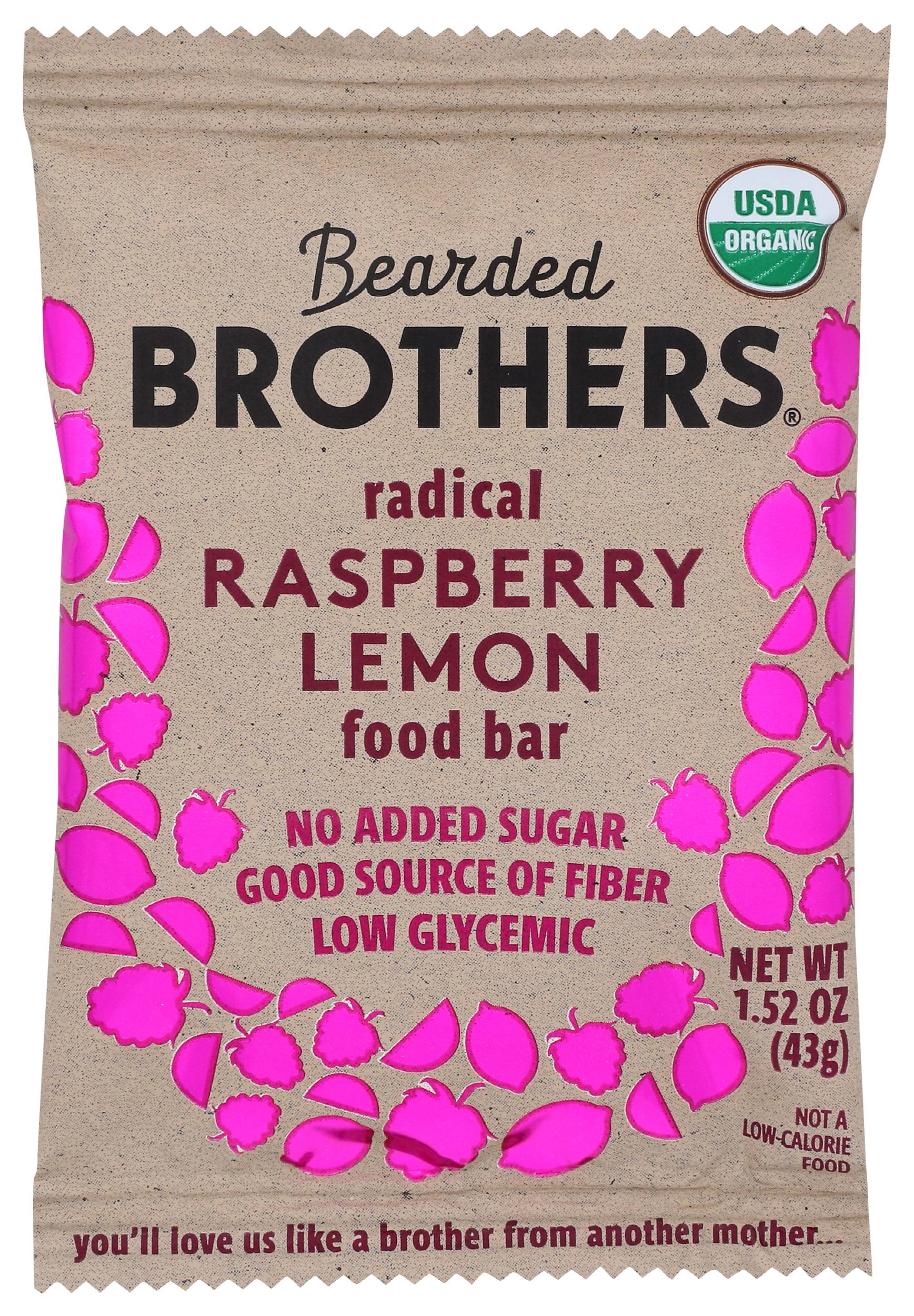 Radical Raspberry (Pack of 12), Bearded Brothers Radical Raspberry Lemon Food Bar, 1.52 ...