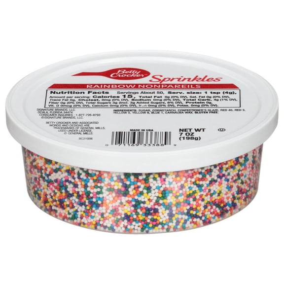 (Pack of 12) Betty Crocker Baking Rainbow Nonpareils 7 Oz