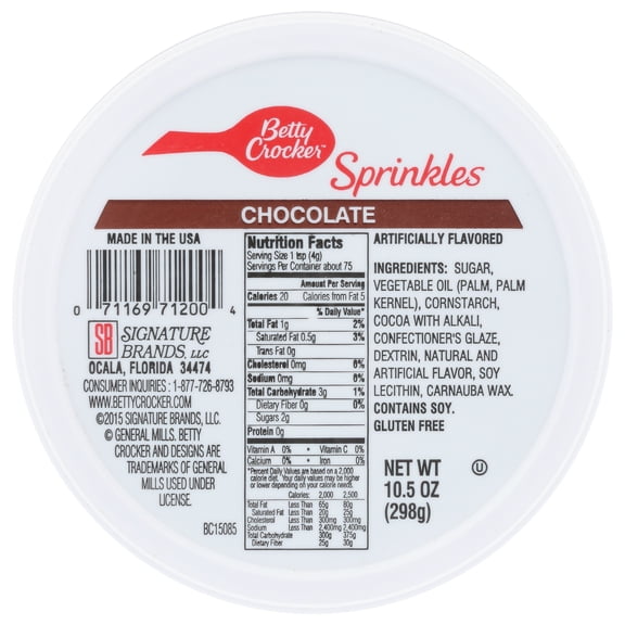Pack of 12, Betty Crocker Chocolate Sprinkles, 10.5 oz
