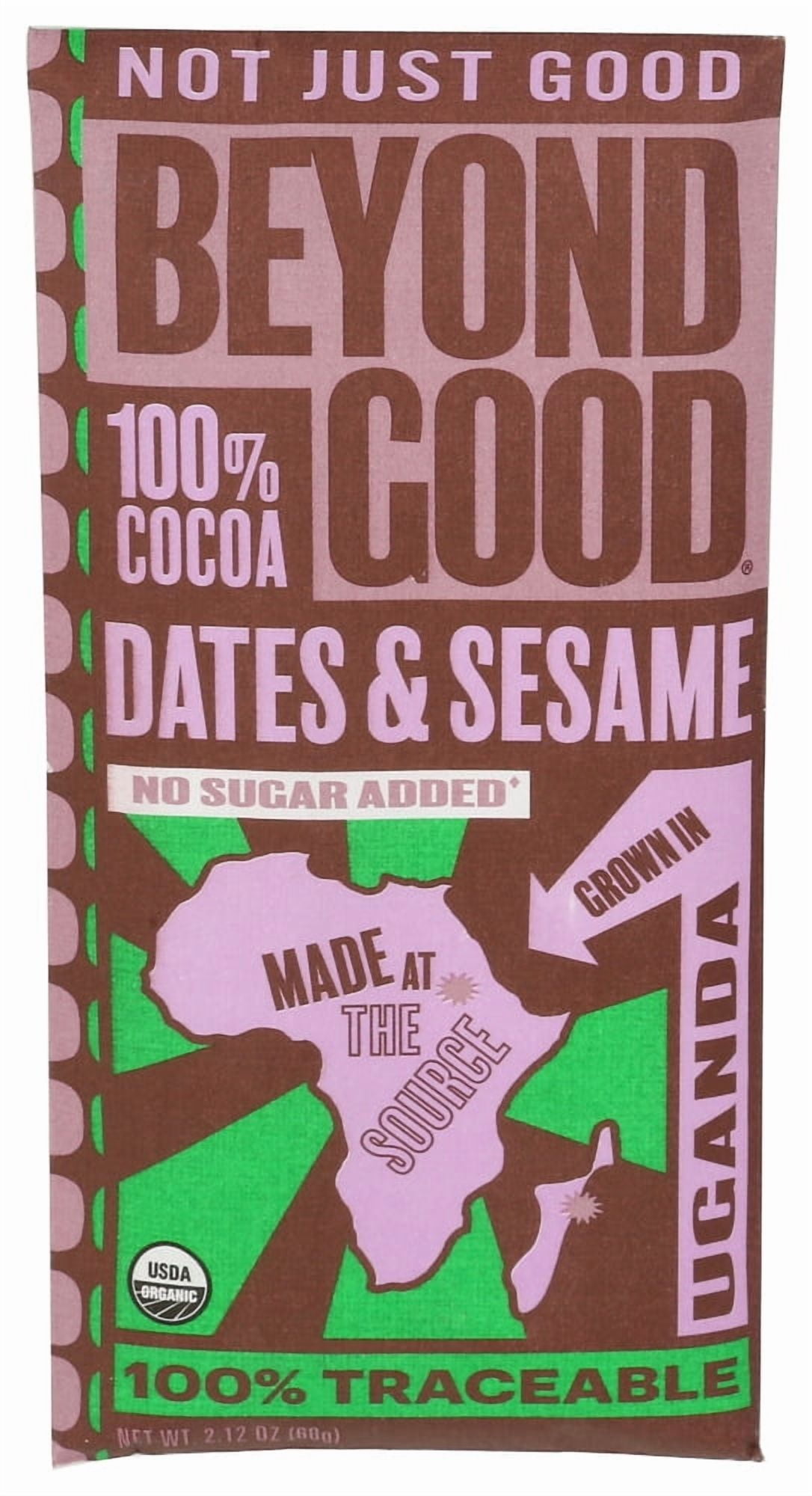 (Pack of 12) Beyond Good Chocolate Date Sesame Bar 2.12 oz