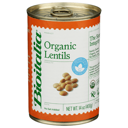 (Pack of 12) Bioitalia Lentil Beans 14 Oz