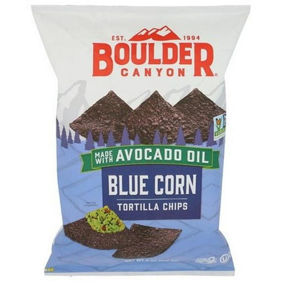 (Pack of 12) Boulder Canyon Blue Corn Tortilla Chips 8 Oz