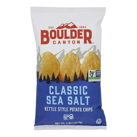 (Pack of 12) Boulder Canyon Kettle Chips Totally Natural 5 Oz